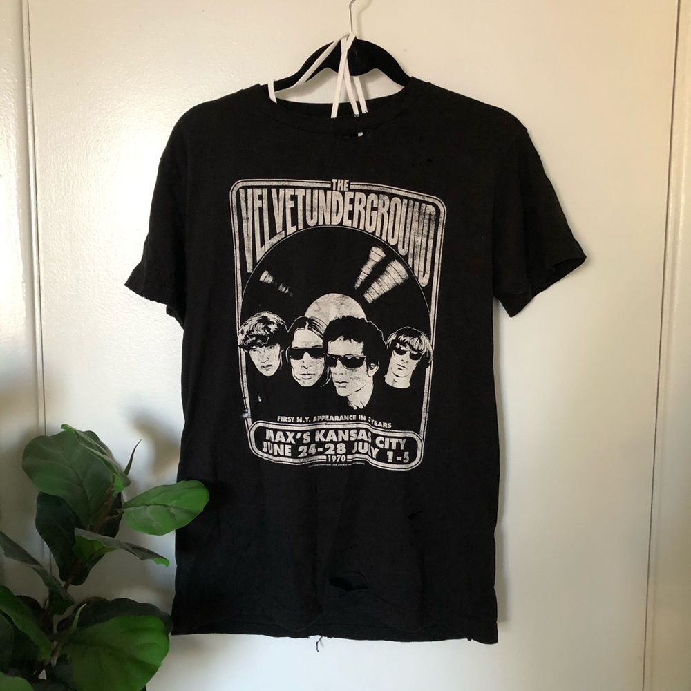 The velvet underground vintage feel band tshirt